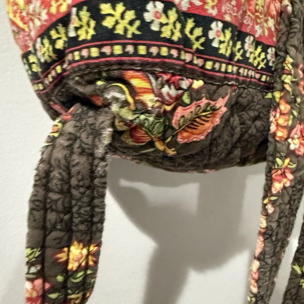 Vera Bradley Chocolate Drawstring Backsack Backpack Purse RETIRED Bag‎ Boho I